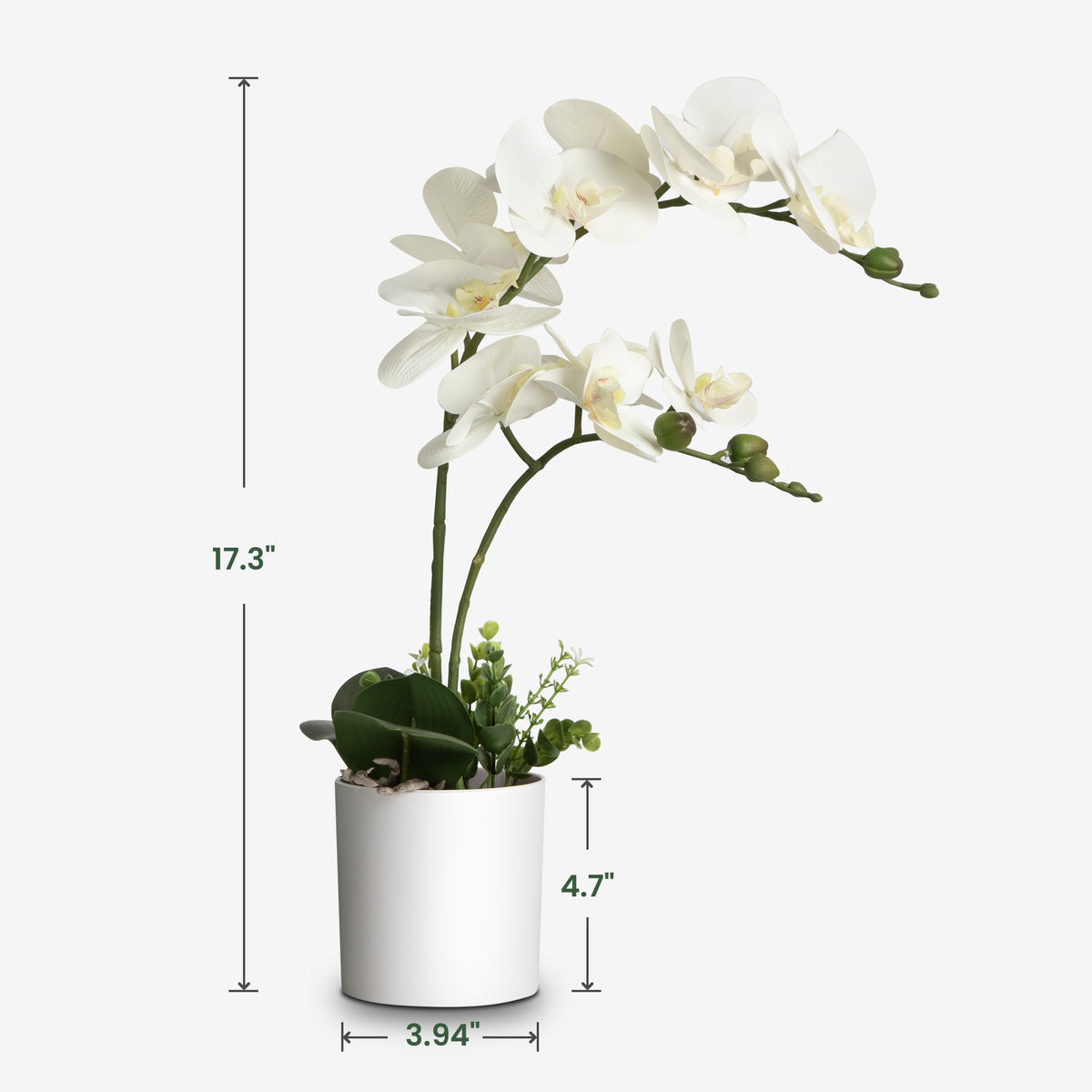 Fake Orchid Potted Flower Arrangement