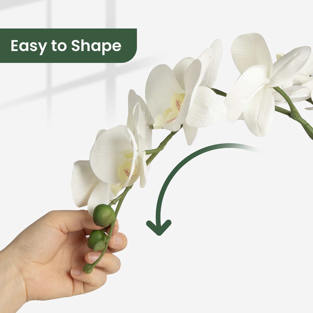 Fake Orchid Potted Flower Arrangement