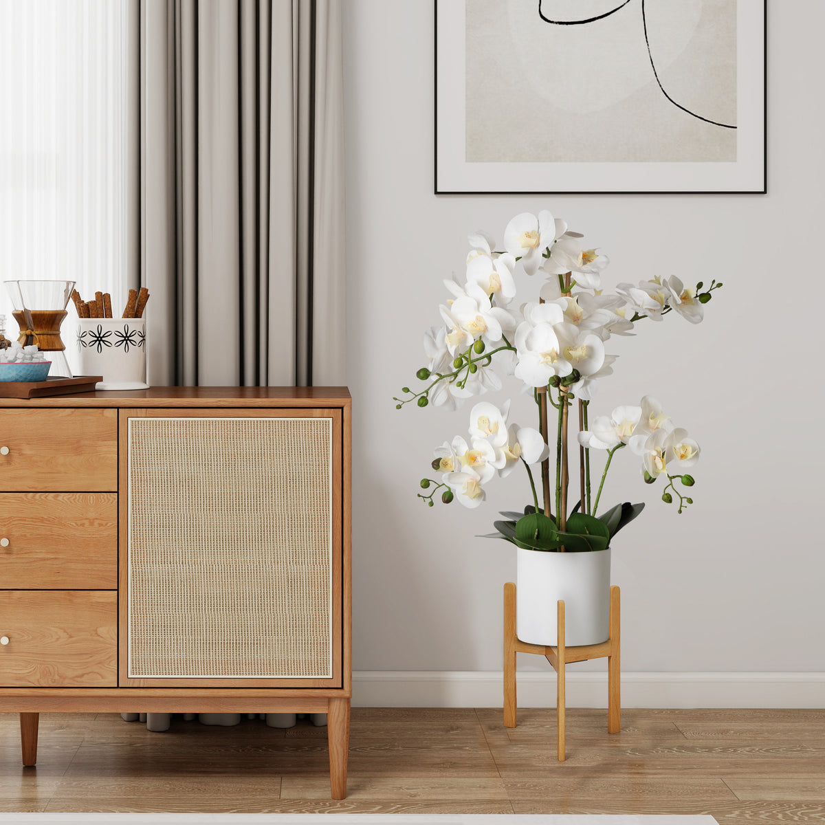 Artificial Orchid Arrangement for Home Decor