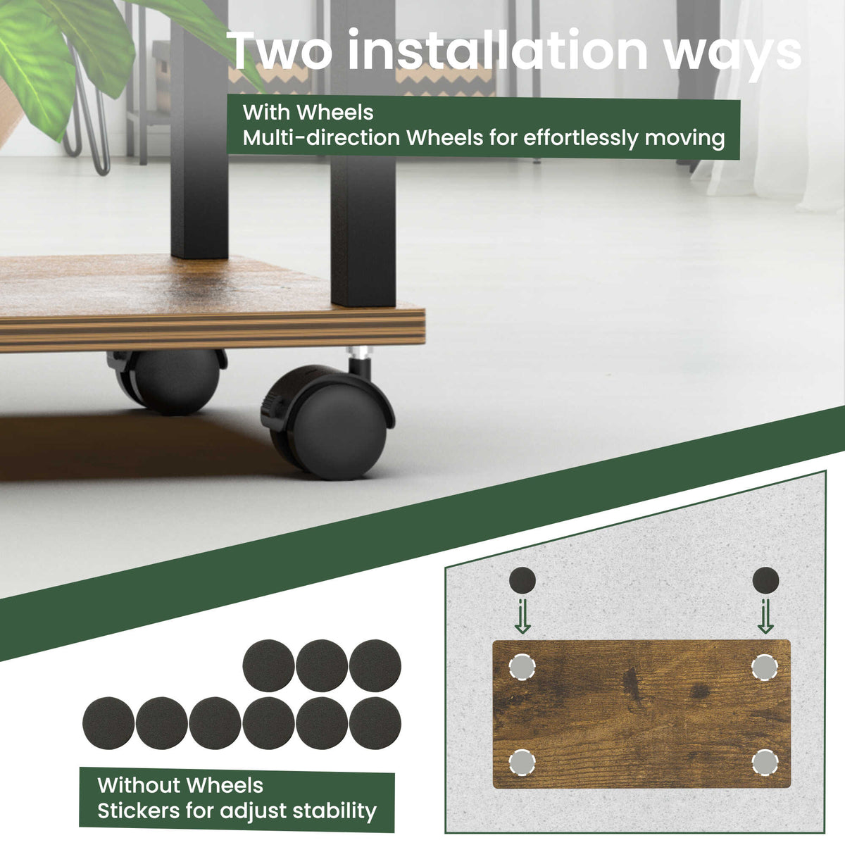 8-Tier Rolling Indoor Plant Stand with Grow Light