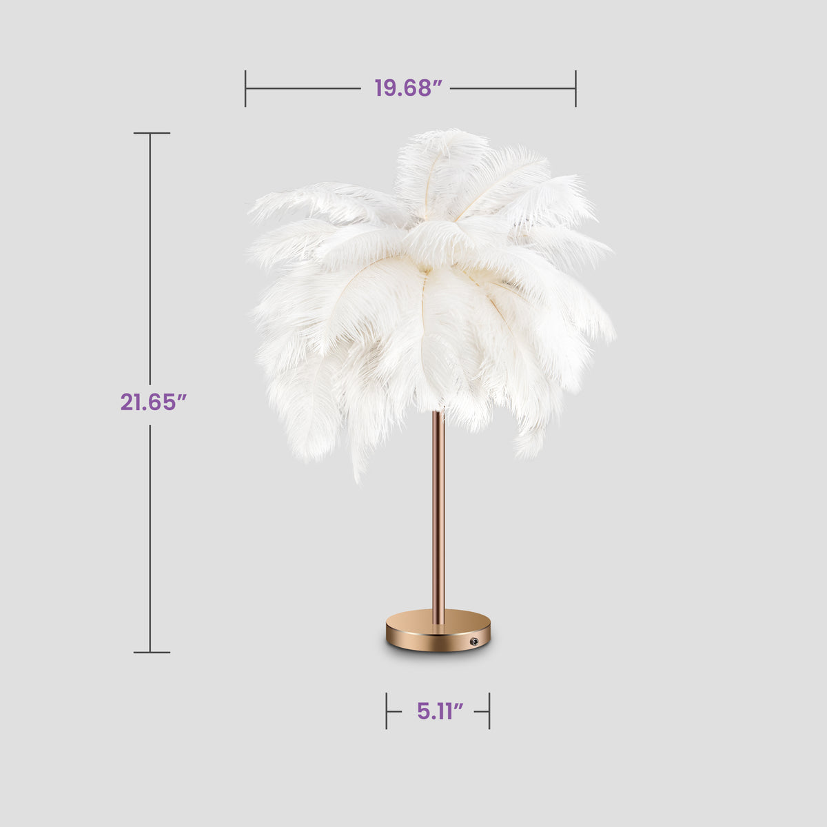 Feather LED Bedside Lamp