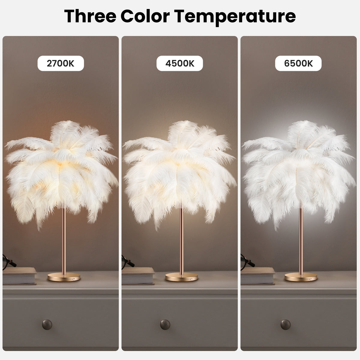 Feather LED Bedside Lamp