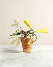 Artistic Faux Flower Arrangement with Vase