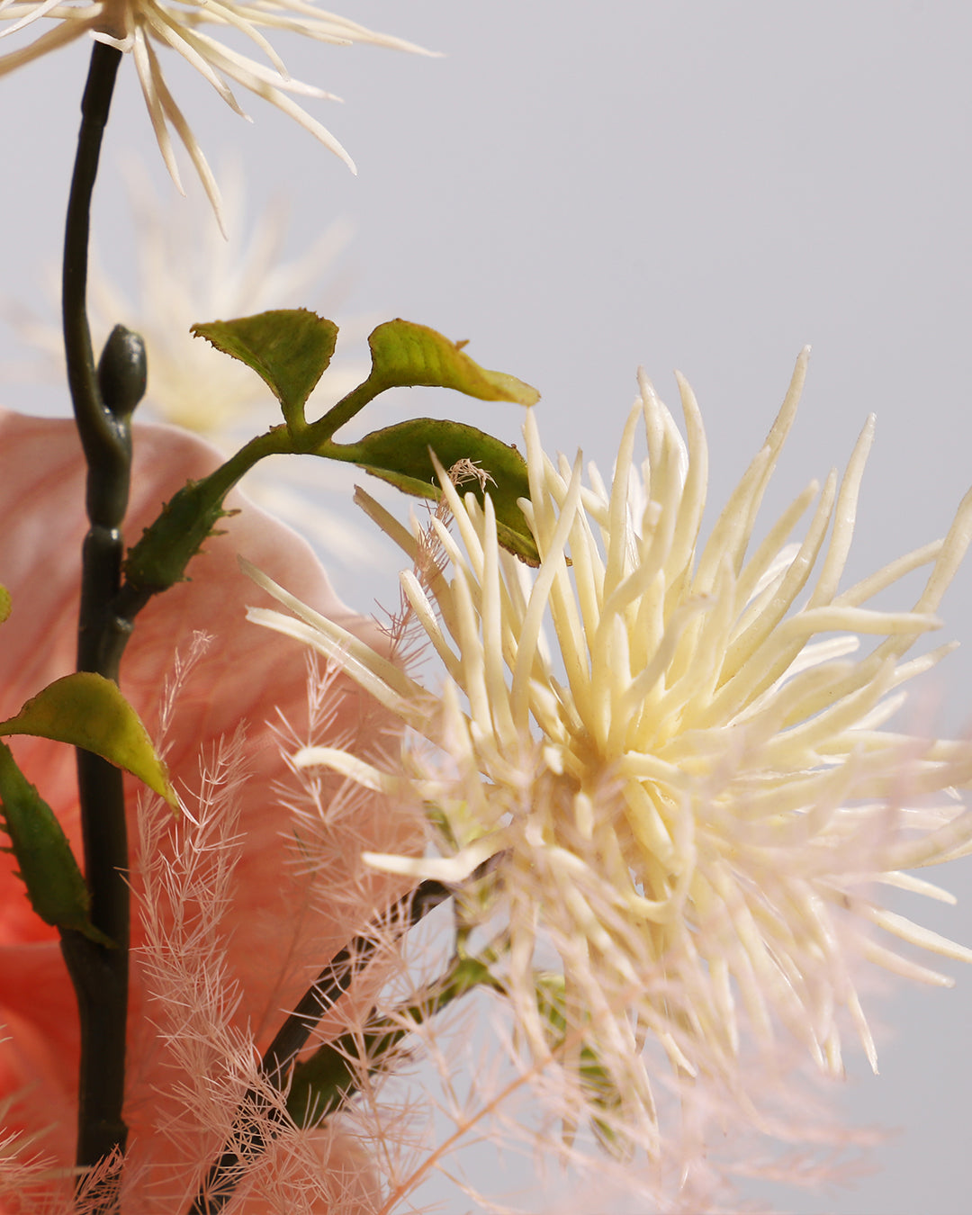 Artistic Faux Arrangement - Striped Ceramic Vase