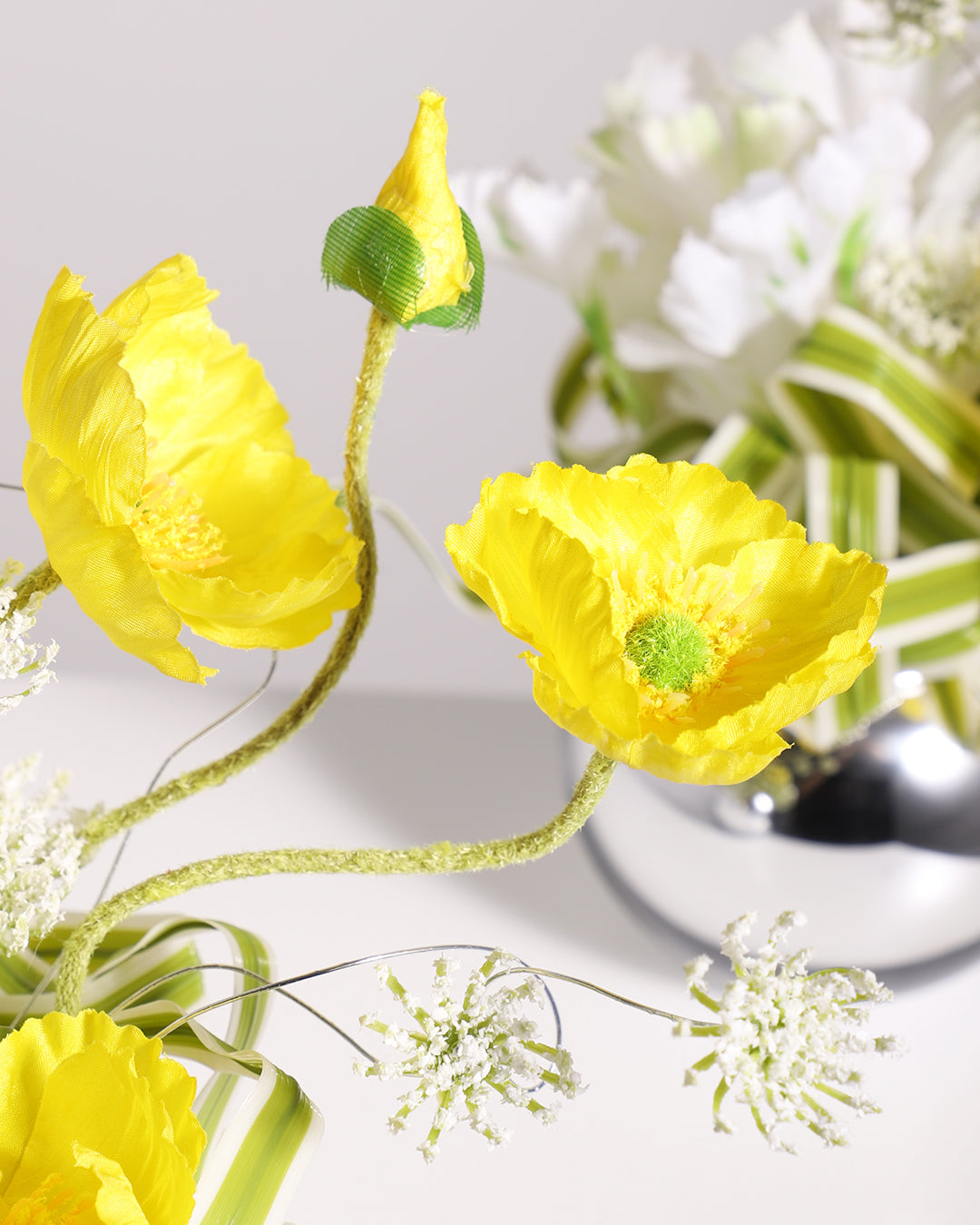 Artificial Flowers with Mini Vase