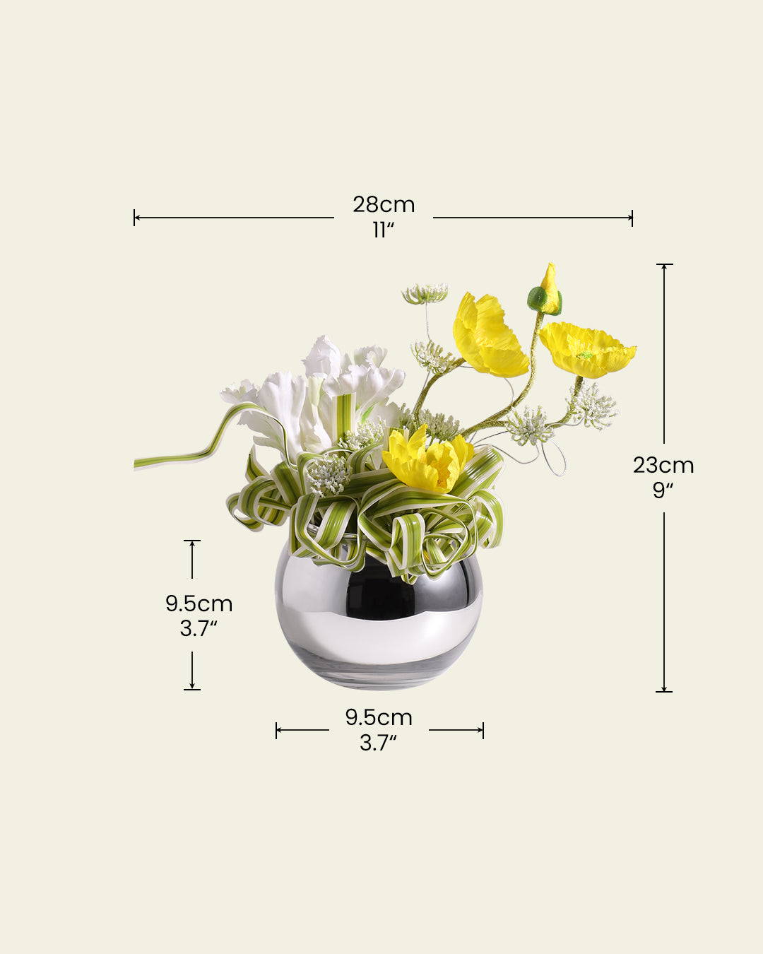 Artificial Flowers with Mini Vase
