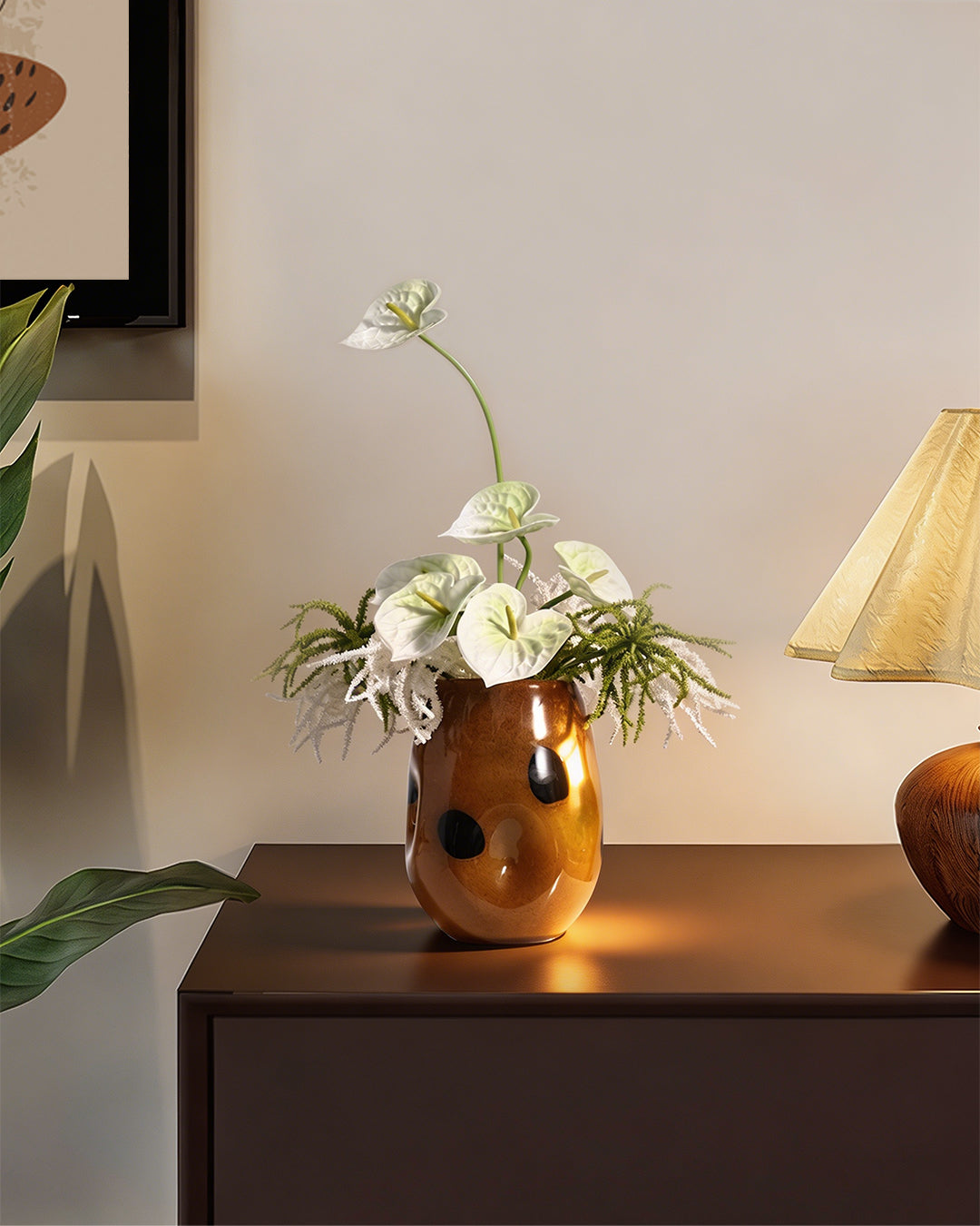 Artistic Floral Table Decor – Glass Vase Set
