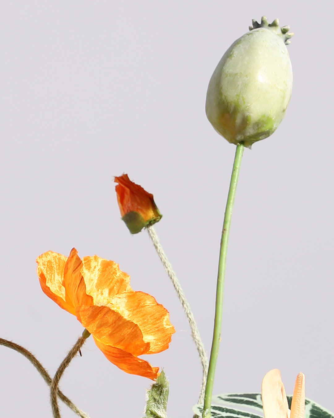 Glass Art Faux Flower Arrangement