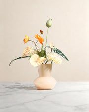 Glass Art Faux Flower Arrangement
