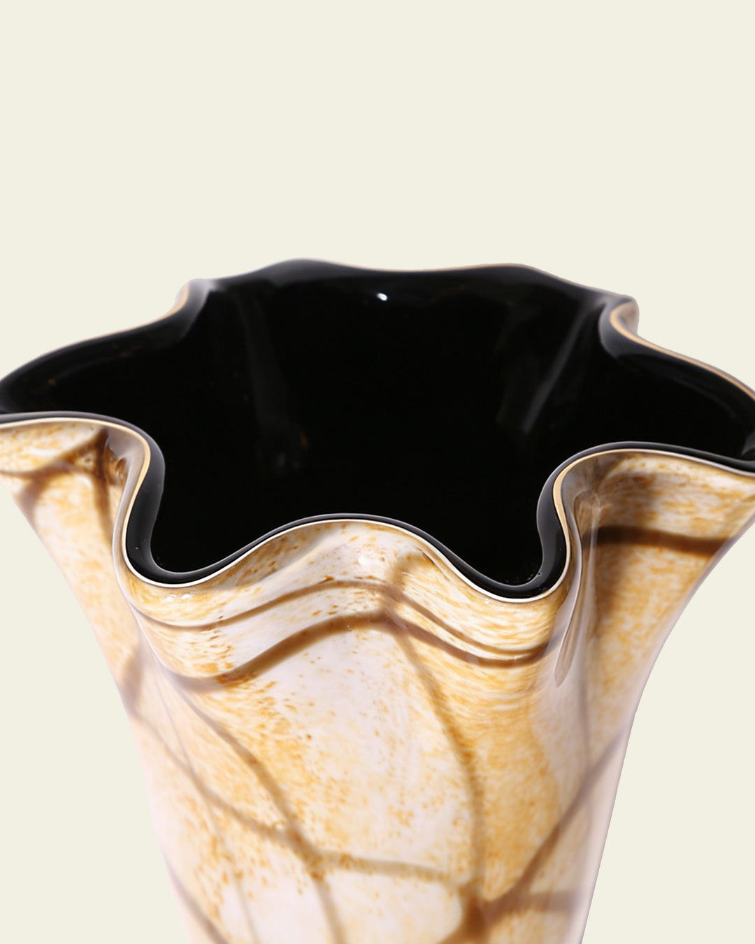 Art Table Floral Arrangement with Glass Vase