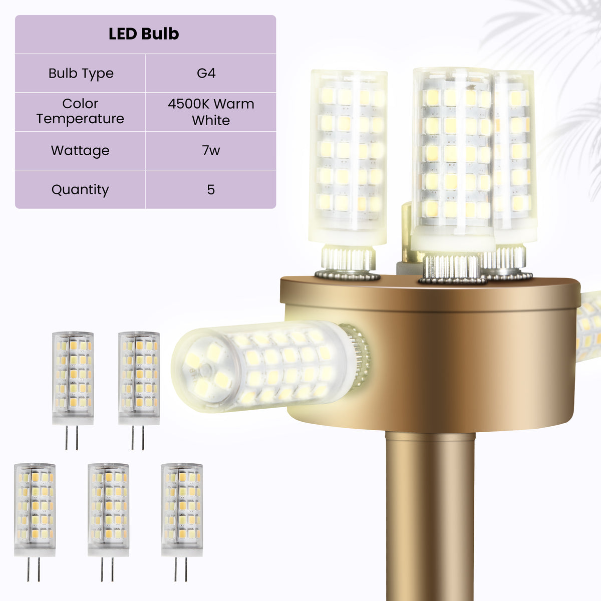 Feather Floor Lamp with 3-Color Lighting