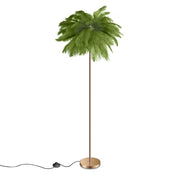 Feather Standing Lamp with Cozy Lighting