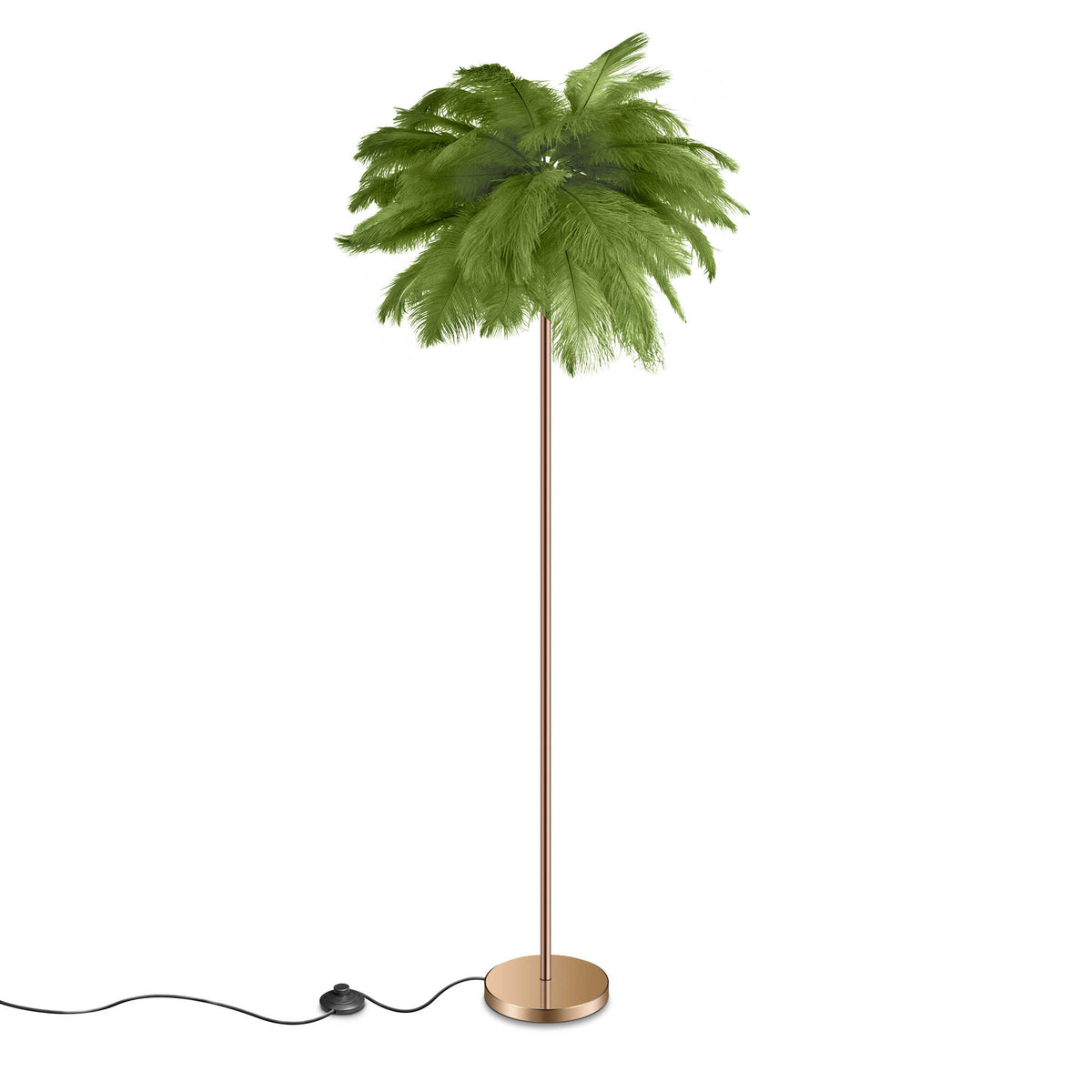 Feather Standing Lamp with Cozy Lighting
